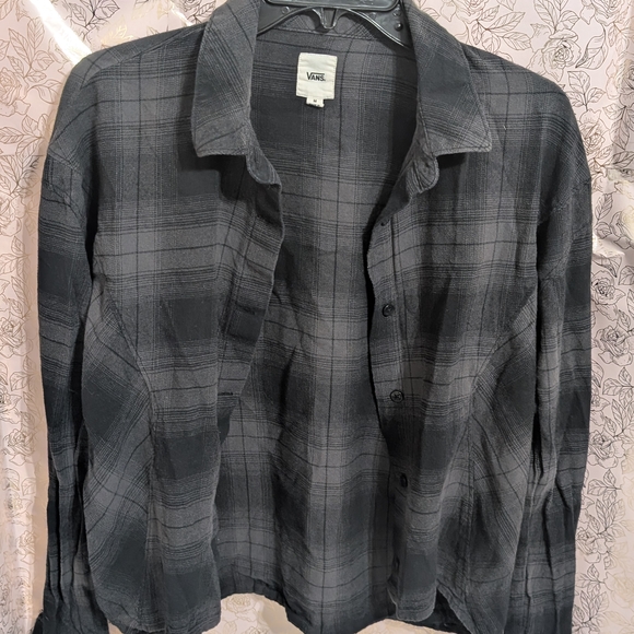 Vans Gray Plaid Shirt - Picture 1 of 3